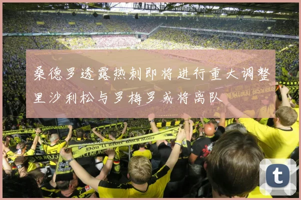 桑德罗透露热刺即将进行重大调整里沙利松与罗梅罗或将离队